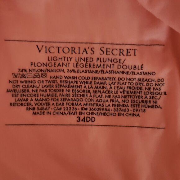 Pink Lightly Lined Plunge Bra [Victoria’s Secret] [34DD] - Picture 8 of 8